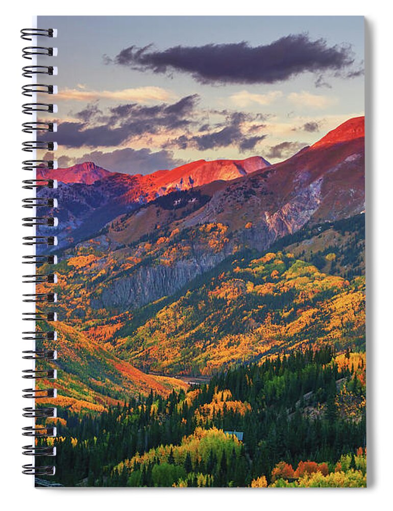 Colorado Spiral Notebook featuring the photograph Red Mountain Pass Sunset by Darren White