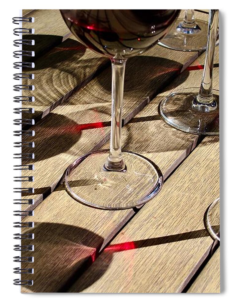 Red Spiral Notebook featuring the photograph Red Red Wine by Katherine Erickson