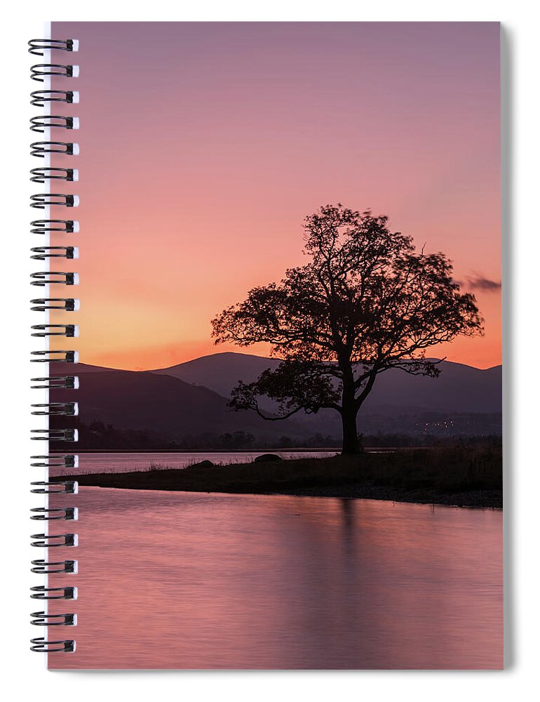 Cumbria Spiral Notebook featuring the photograph Red Skies, Lake District, England, UK by Sarah Howard