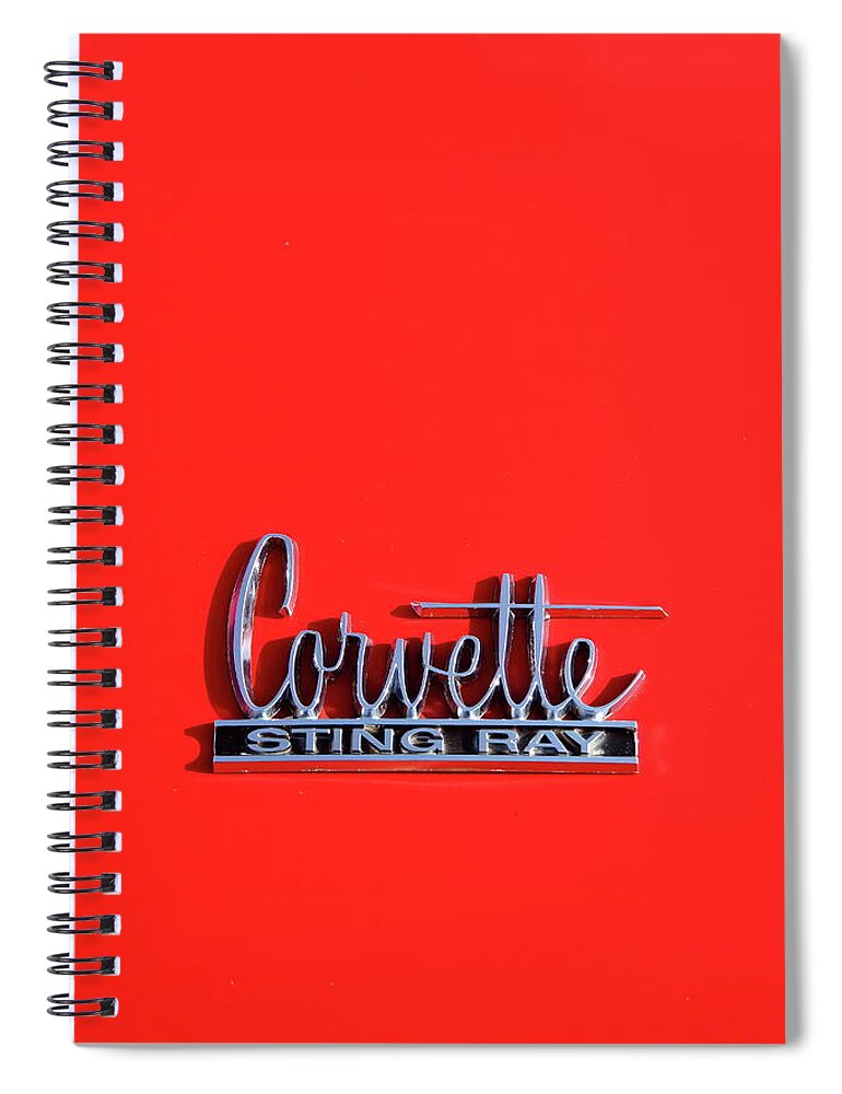 Chevrolet Spiral Notebook featuring the photograph Red Vette by Lens Art Photography By Larry Trager