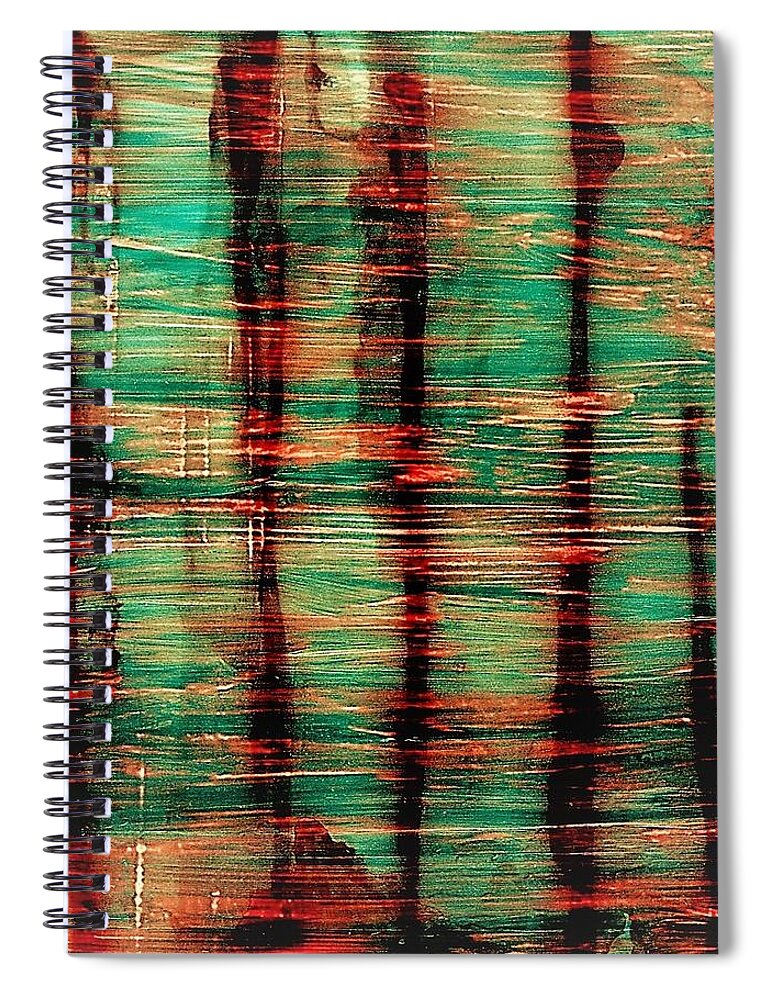 Blurred Spiral Notebook featuring the painting Reflection by Angela Marinari