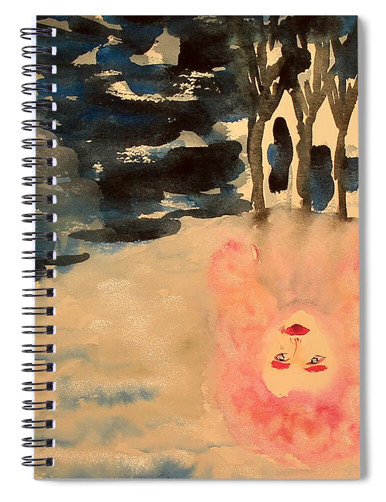 Watercolor Spiral Notebook featuring the painting Reflection by Anne Nordhaus-Bike