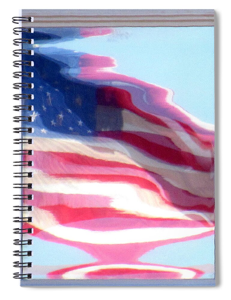 Usa Spiral Notebook featuring the photograph Reflection of Patriotism by Adrienne Wilson