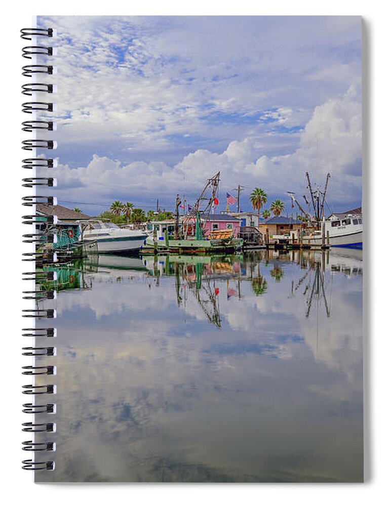 Boats Spiral Notebook featuring the photograph Reflections by Christopher Rice