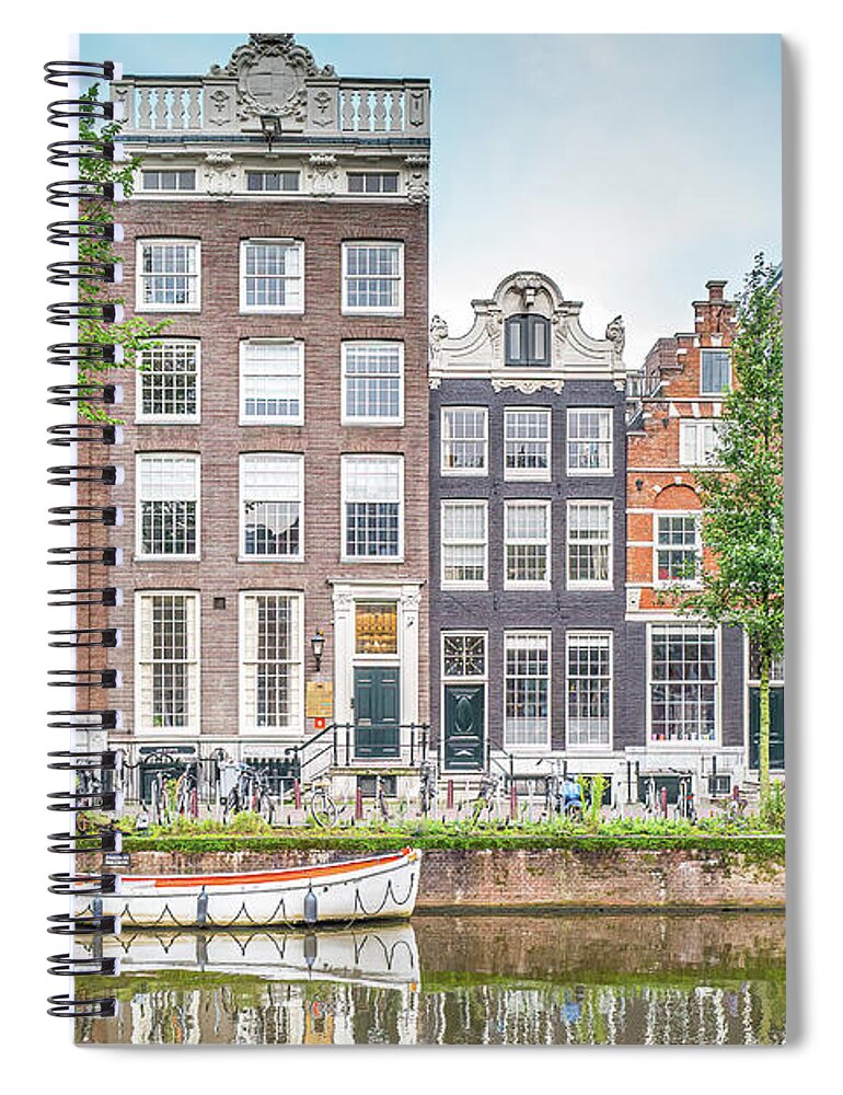 Amsterdam Spiral Notebook featuring the photograph Reflections of Amsterdam by Marla Brown