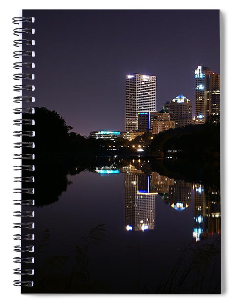 Milwaukee Spiral Notebook featuring the photograph Reflections of the NIght by Deb Beausoleil
