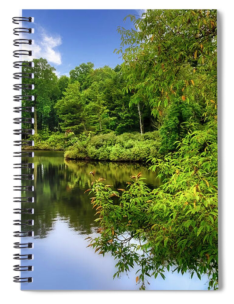 Reflections Spiral Notebook featuring the photograph Reflections on Price Lake by Shelia Hunt