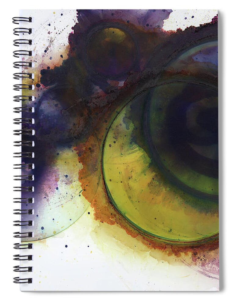 Abstract Spiral Notebook featuring the painting Refuse by Christy Sawyer