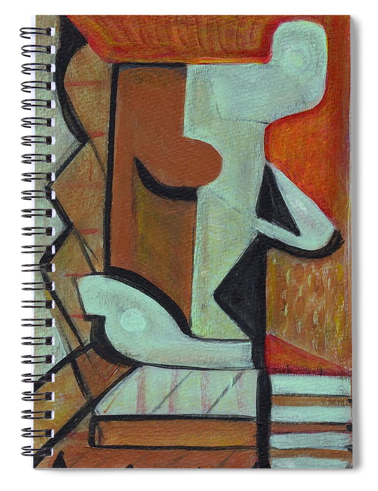 Love Jester Spiral Notebook featuring the painting Regarding You by Stephen Lucas