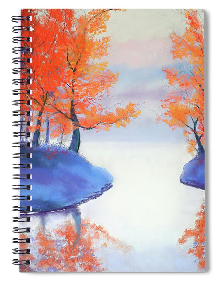 Fall Spiral Notebook featuring the painting Reign of Fire by Lisa Crisman