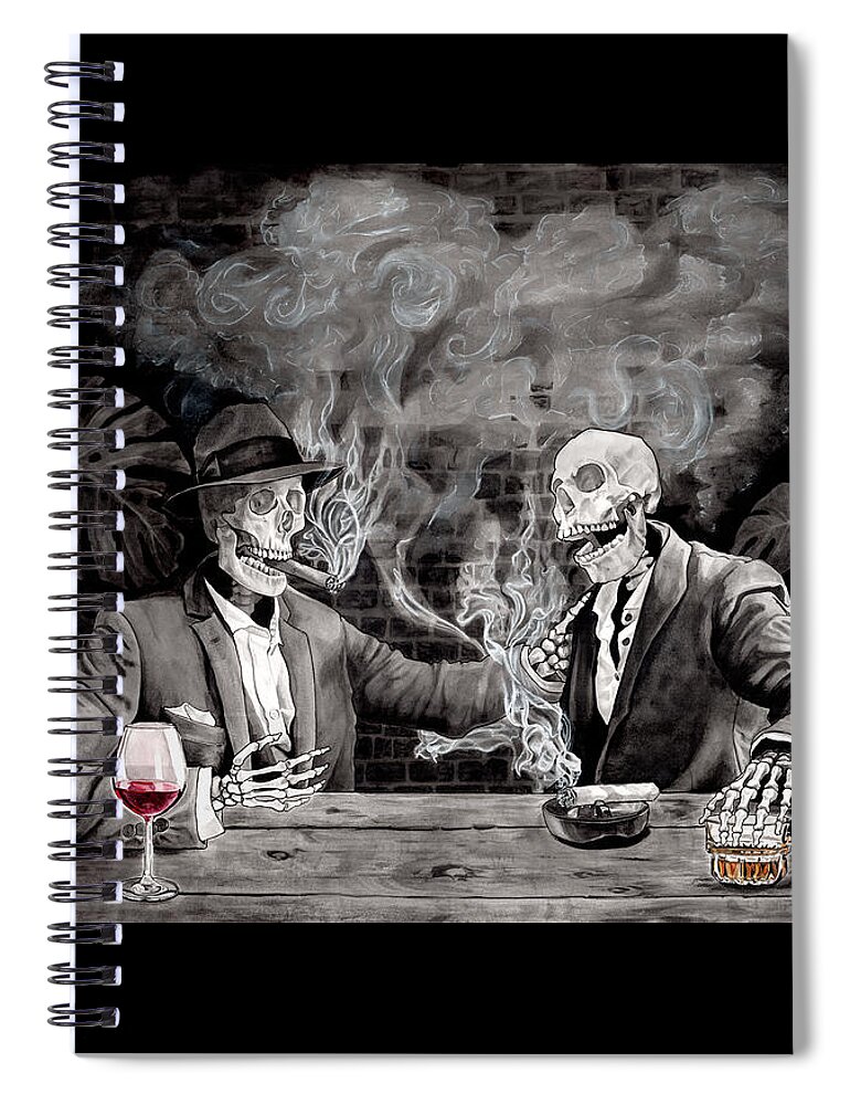 Wine Spiral Notebook featuring the painting Remember When - original by Tiffany DiGiacomo
