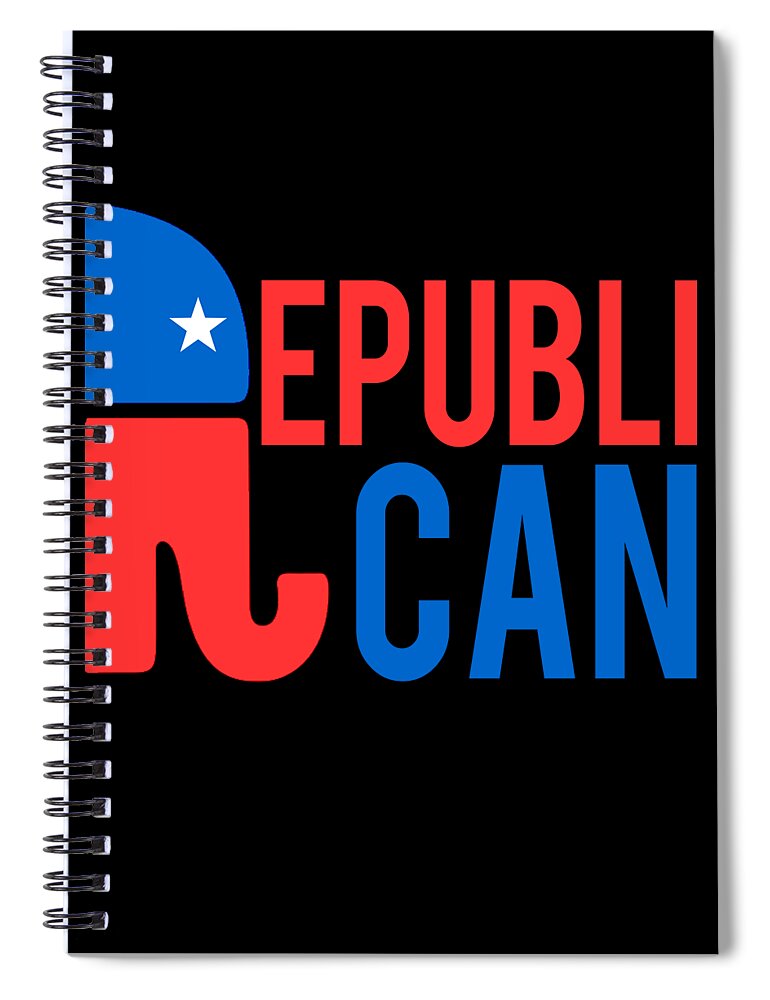 Cool Spiral Notebook featuring the digital art Republican Republi Can Do Anything by Flippin Sweet Gear