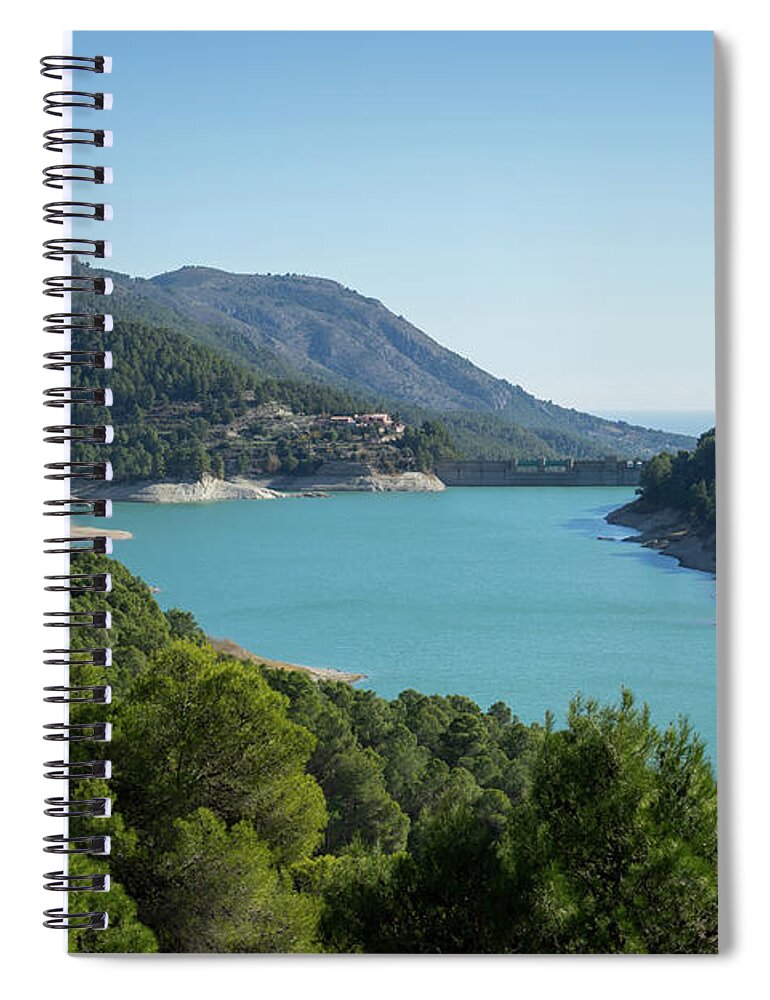 Lake Spiral Notebook featuring the photograph Reservoir of Guadalest by Adriana Mueller