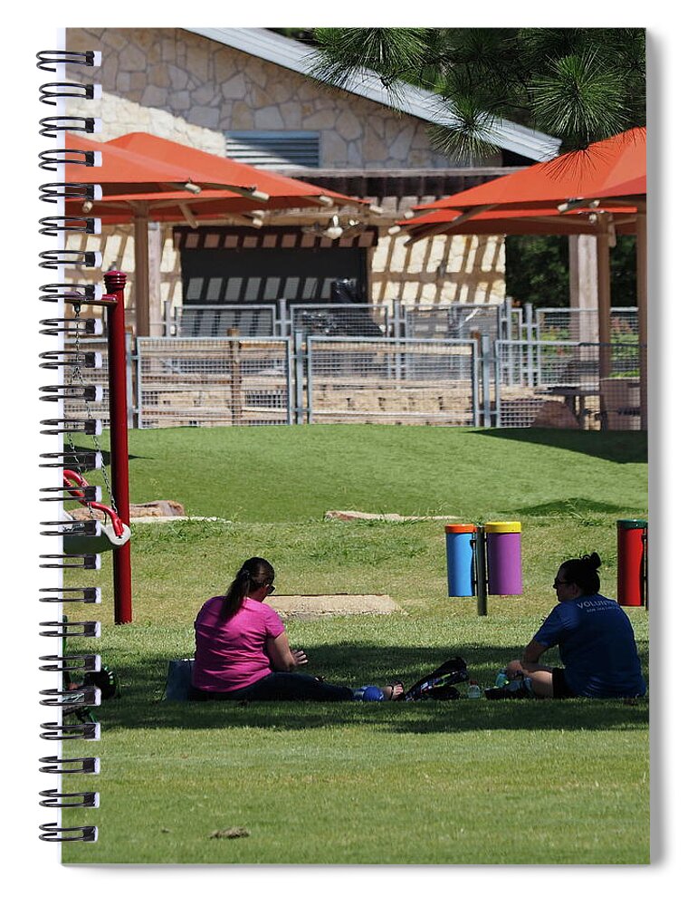 Red Spiral Notebook featuring the photograph Rest Break by C Winslow Shafer