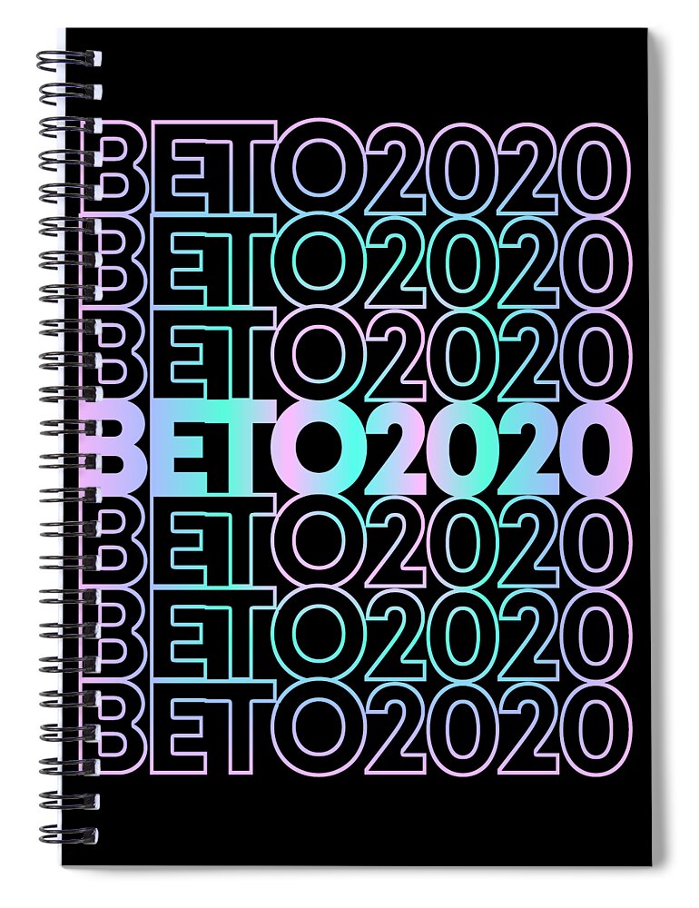 Cool Spiral Notebook featuring the digital art Retro Beto 2020 by Flippin Sweet Gear