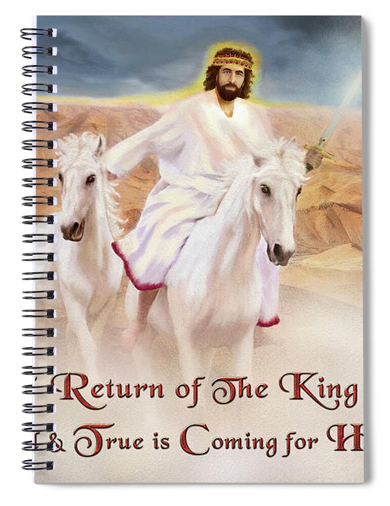 Horse Spiral Notebook featuring the digital art Return of The King by Constance Woods