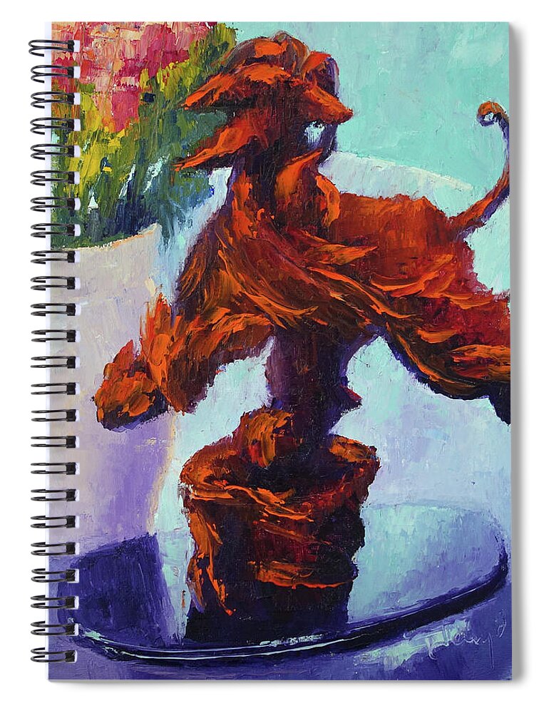 Sculpture Spiral Notebook featuring the painting Rhapsody in OIl by Terry Chacon