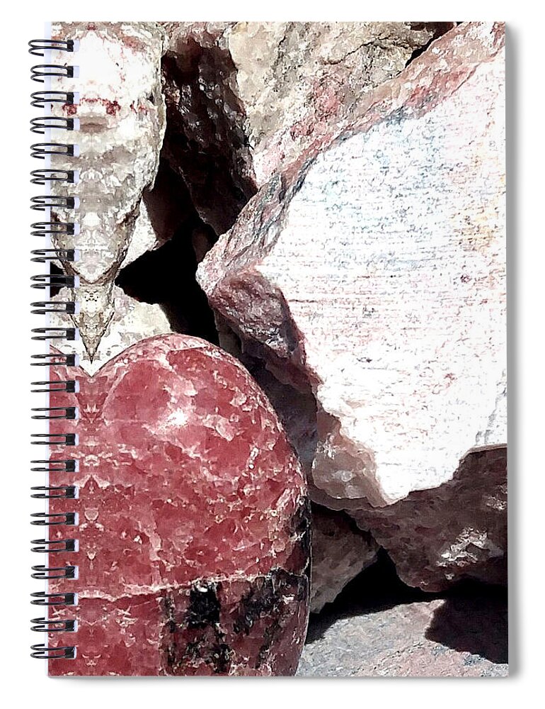 Rhodonite Spiral Notebook featuring the photograph Rhodonite Shield by Stephenie Zagorski