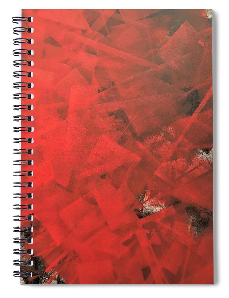 Rhythmic Spiral Notebook featuring the painting Rhythmic Movement of the Sun by Zusheng Yu