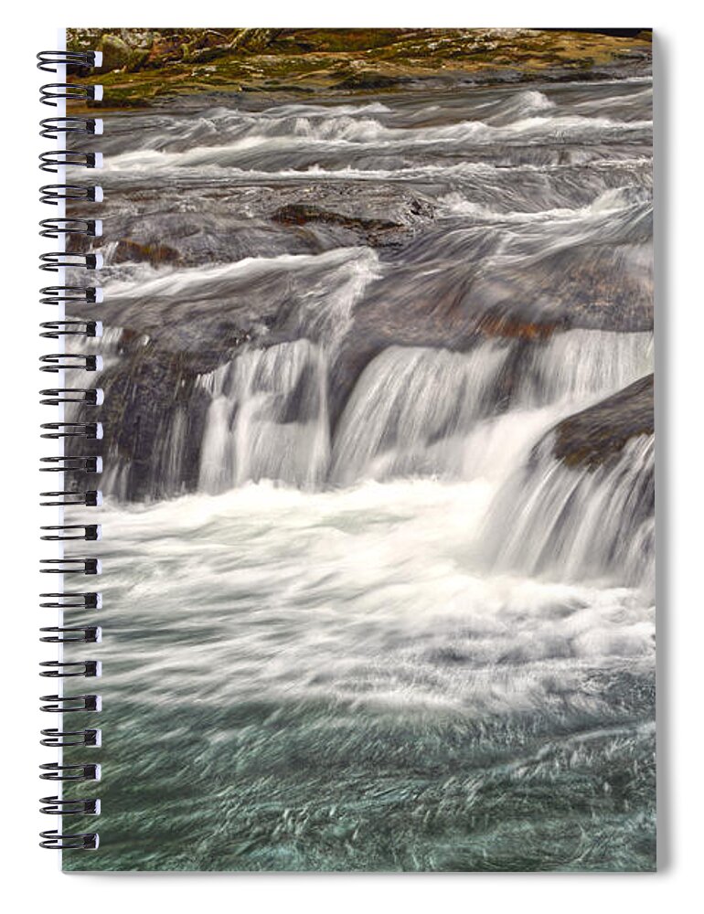 Landscape Spiral Notebook featuring the photograph Richland Creek Rapids by Phil Perkins