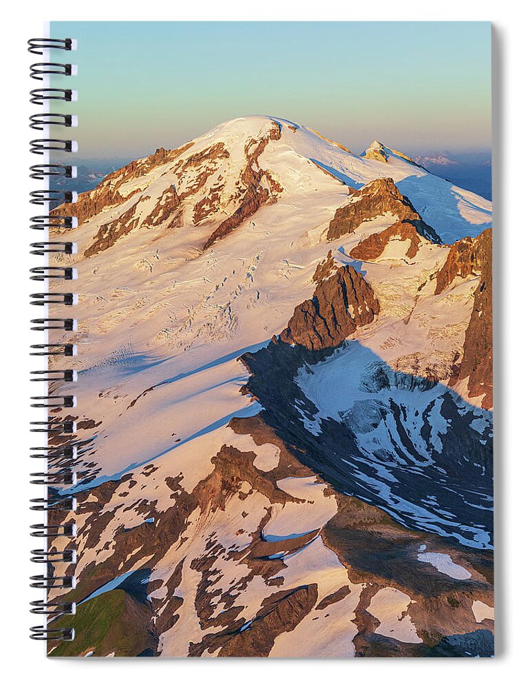 Mount Baker Spiral Notebook featuring the photograph Ridge to Summit by Michael Rauwolf