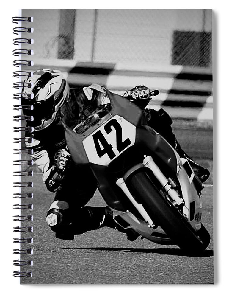 Motorcycles Spiral Notebook featuring the photograph Riding into History by John Anderson