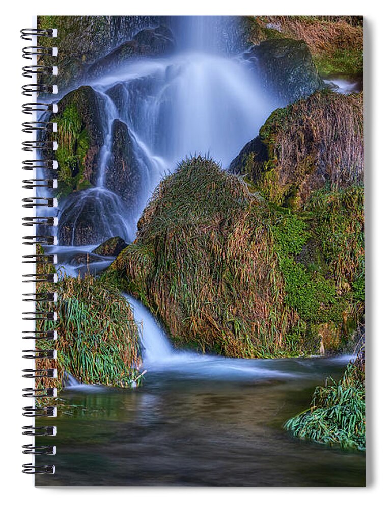 Water Spiral Notebook featuring the photograph Rifle Falls closeup by Paul Freidlund
