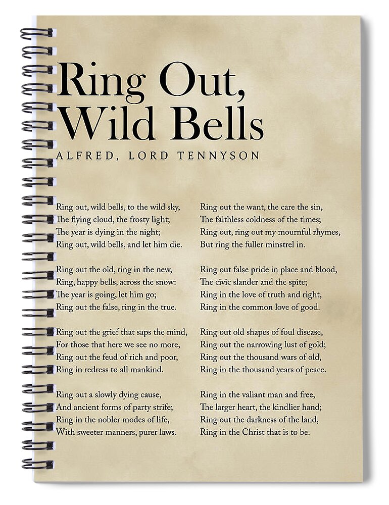 Ring Out, Wild Bells - Alfred, Lord Tennyson Poem - Literature - Typography  Print 1 Yoga Mat by Studio Grafiikka - Pixels Merch