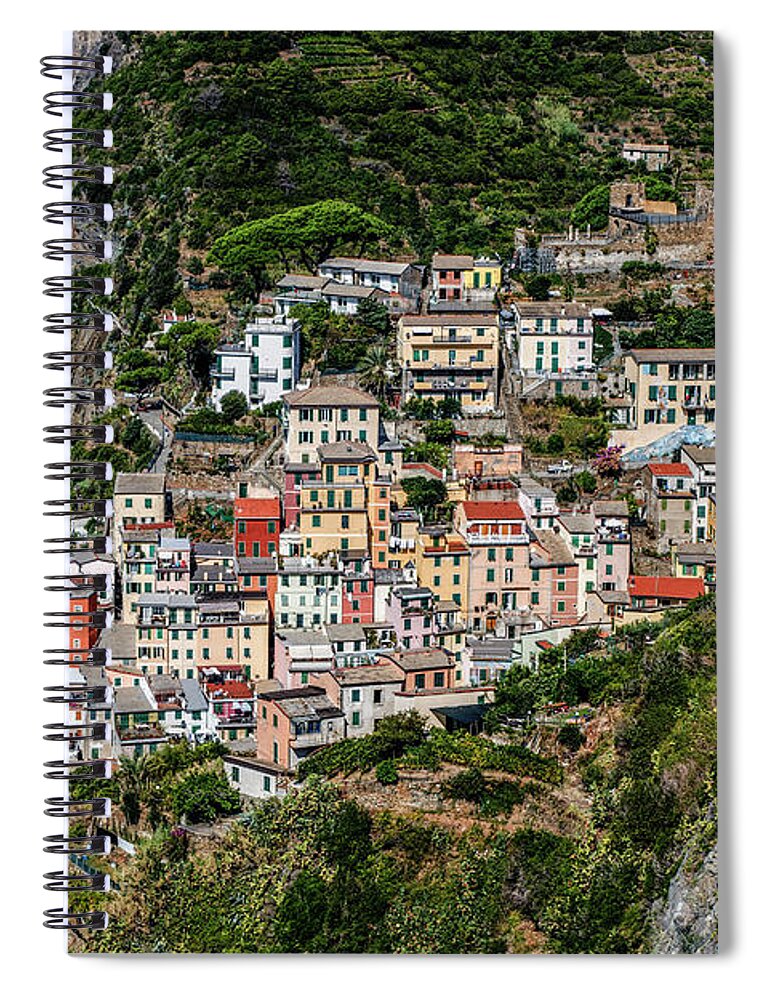 Village Spiral Notebook featuring the photograph Riomaggiore, Italy l1 by Daniel Grats