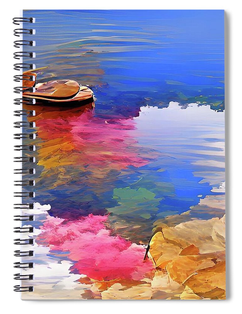  Spiral Notebook featuring the digital art Ripplicious by Rod Turner