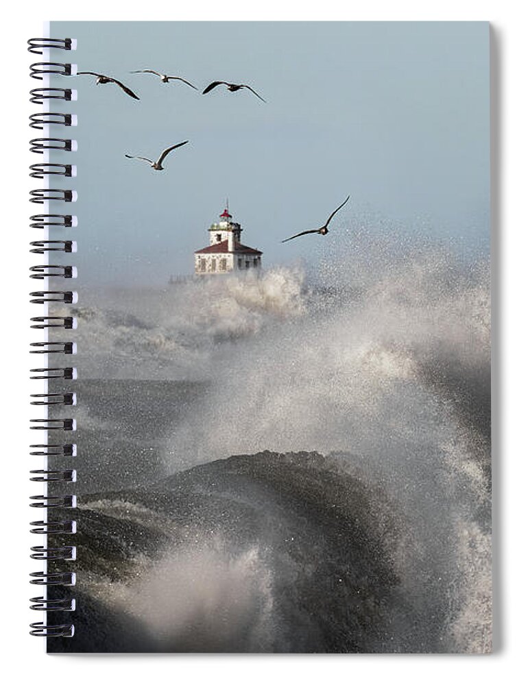 Oswego Spiral Notebook featuring the photograph Rise Above The Turbulence by Everet Regal