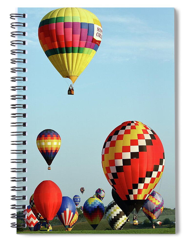 Balloon Spiral Notebook featuring the photograph Rise Up by Lens Art Photography By Larry Trager
