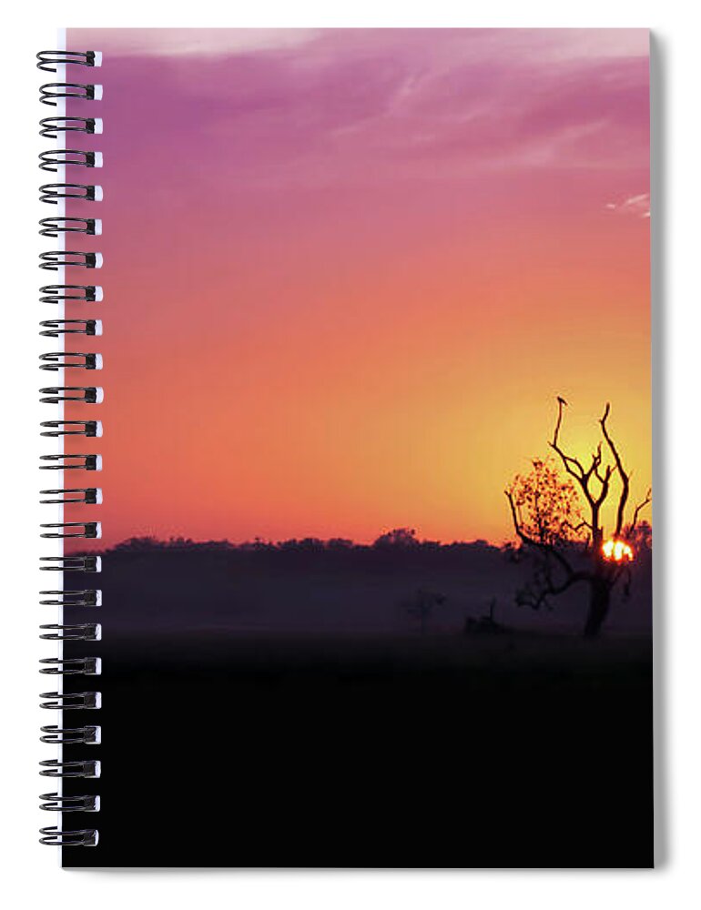 Sunrise Spiral Notebook featuring the photograph Rising Winter Sun - Kakadu NP by Lexa Harpell