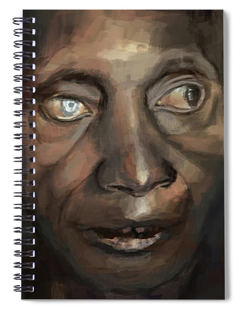 #blindness Spiral Notebook featuring the digital art River Blindness 4 by Veronica Huacuja