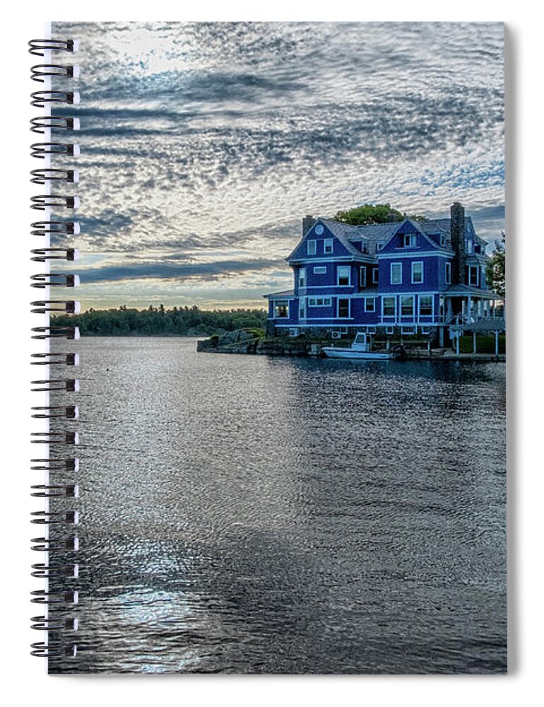 Singleton Photography Spiral Notebook featuring the photograph River House by Tom Singleton
