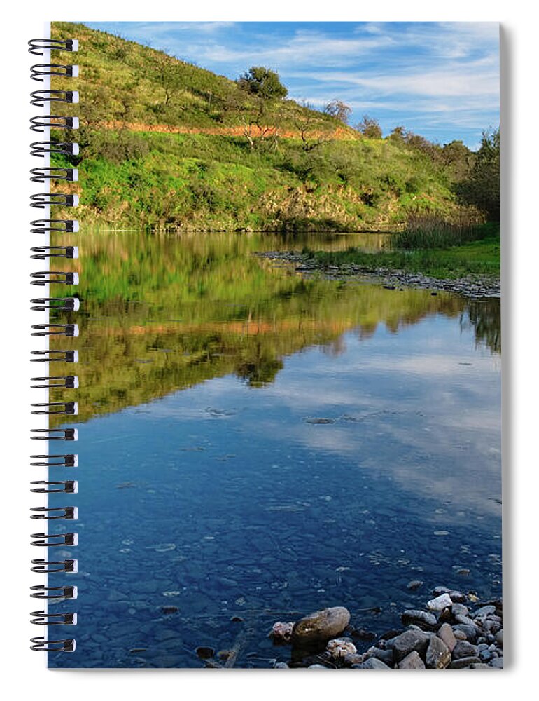 River Spiral Notebook featuring the photograph River Mirror by Angelo DeVal