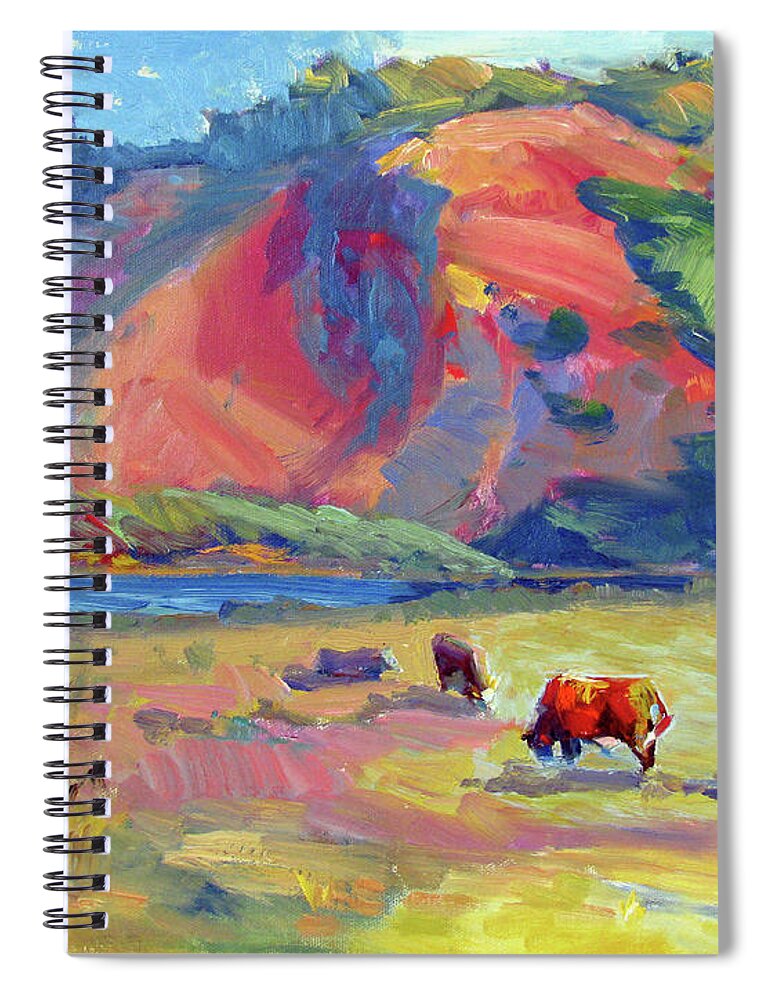 Russian River Spiral Notebook featuring the painting River Pasture by John McCormick