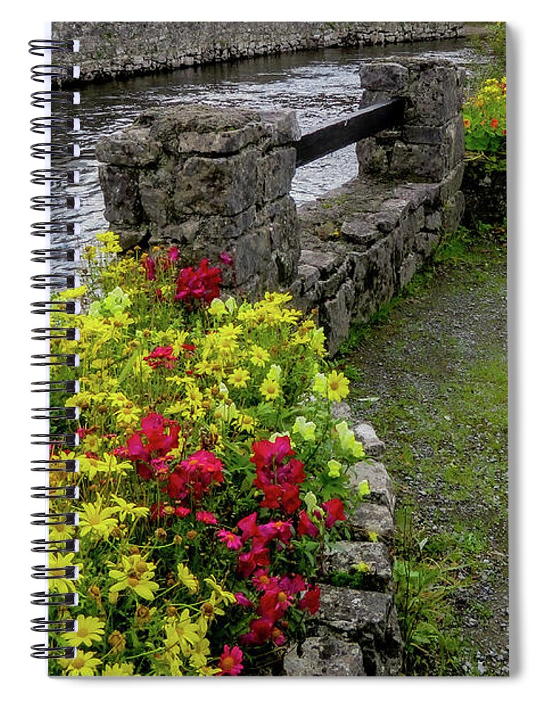Riverwalkcongireland Spiral Notebook featuring the photograph Riverwalk Cong Ireland by Vicky Edgerly