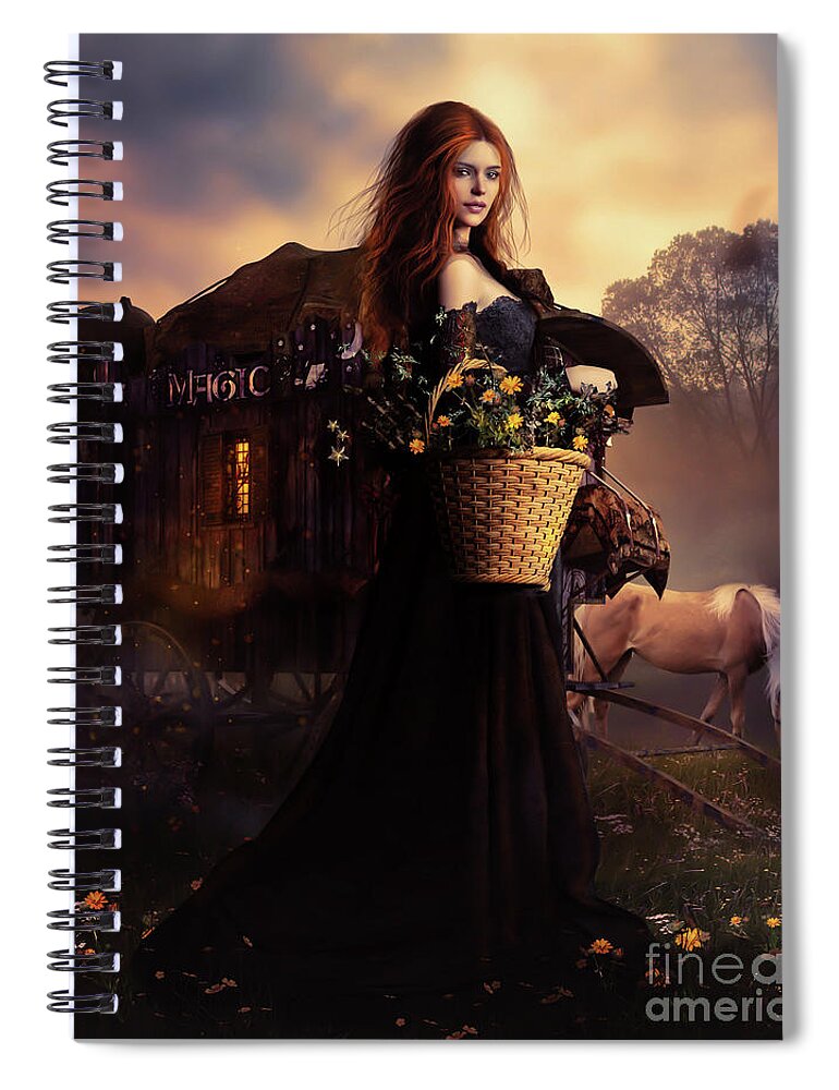 Road Less Traveled Spiral Notebook featuring the digital art Road Less Traveled by Shanina Conway