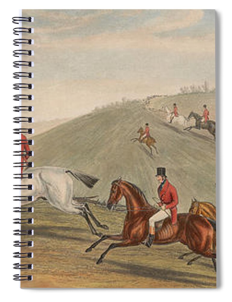 19th Century Spiral Notebook featuring the relief Road Riders or Funkers by Charles Hunt