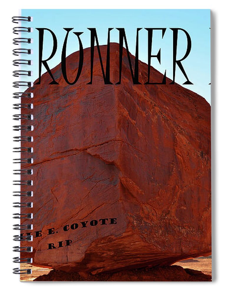 Road Runner Rock Spiral Notebook featuring the mixed media Road Runner Rock by David Lee Thompson