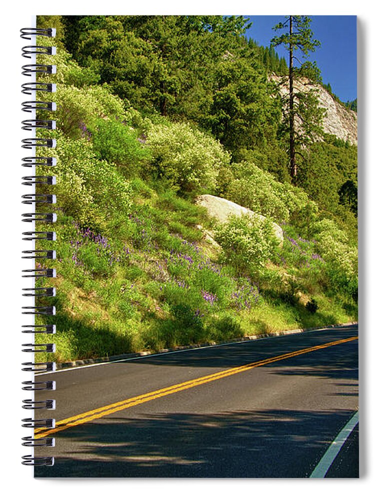 Highway Spiral Notebook featuring the photograph Road Through the Hills by Melissa Southern