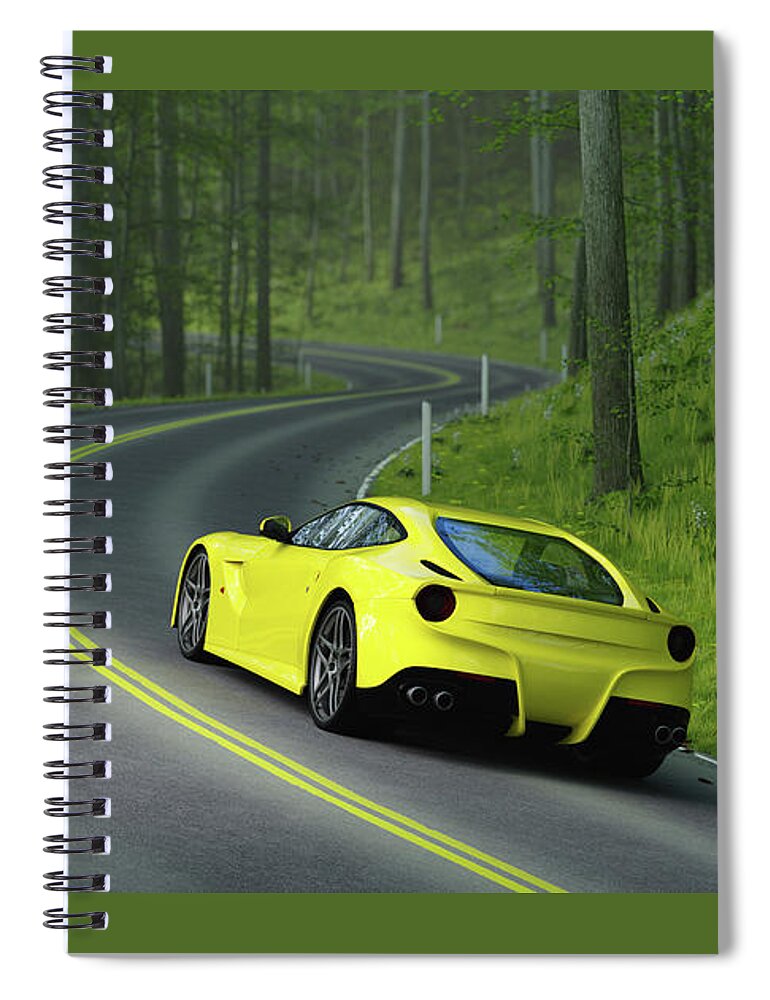 Road Trip Spiral Notebook featuring the digital art Road Trip by Ian Good