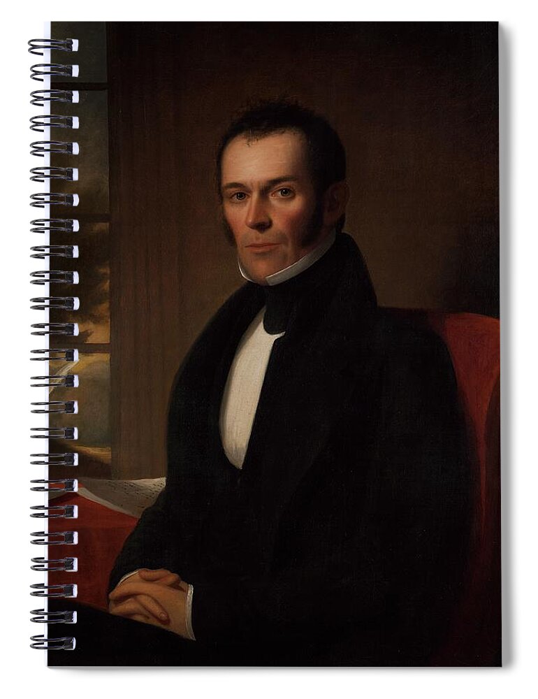 Vintage Spiral Notebook featuring the painting Robert Stockton Johnson by MotionAge Designs