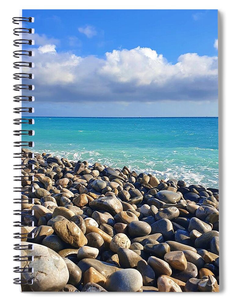 Nice Spiral Notebook featuring the photograph Rock Point of View by Andrea Whitaker