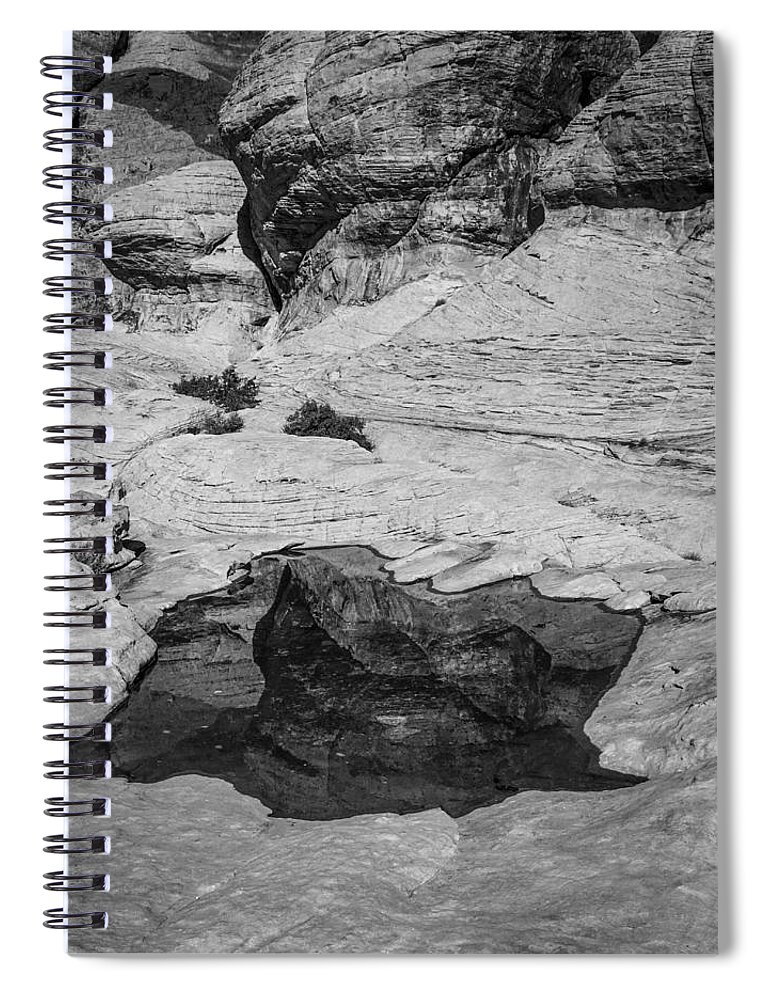  Spiral Notebook featuring the photograph Rock Reflection by Rodney Lee Williams