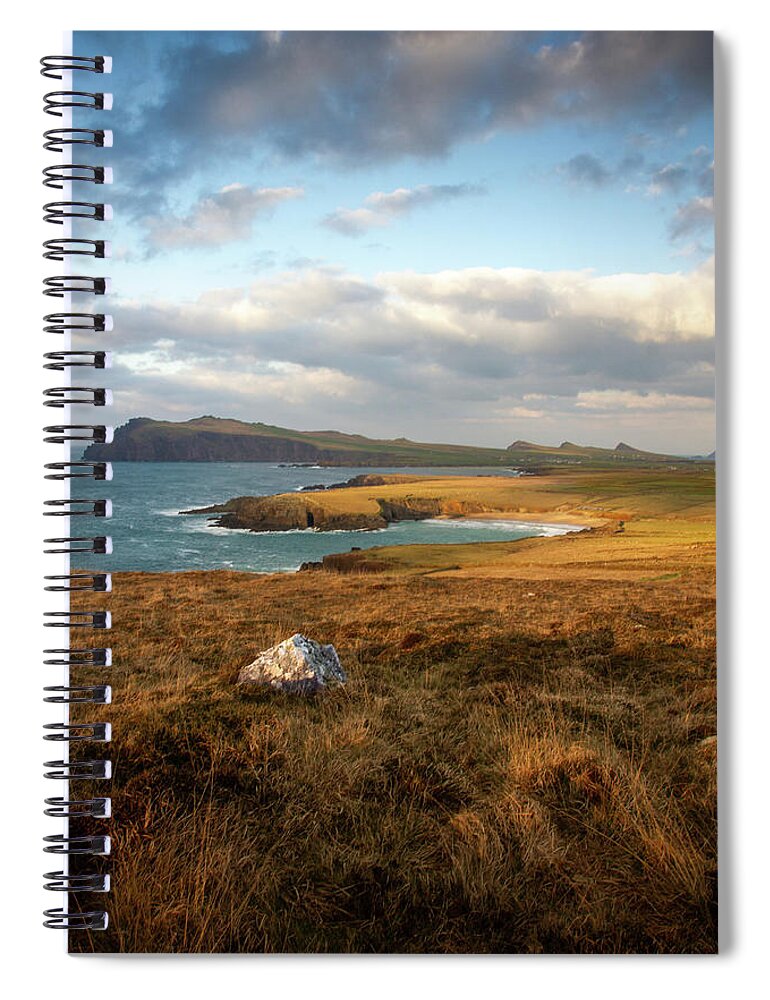 Coast Spiral Notebook featuring the photograph Rock to Clogher by Mark Callanan
