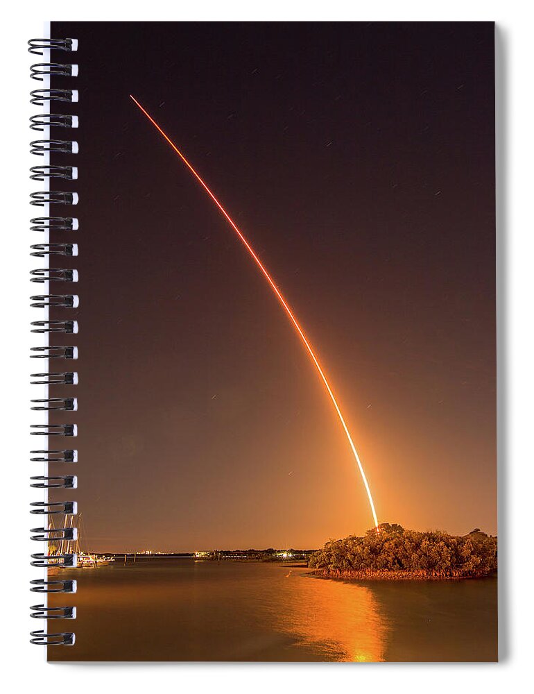 Rocket Spiral Notebook featuring the photograph Rocket Launch fro the Cape by Dorothy Cunningham