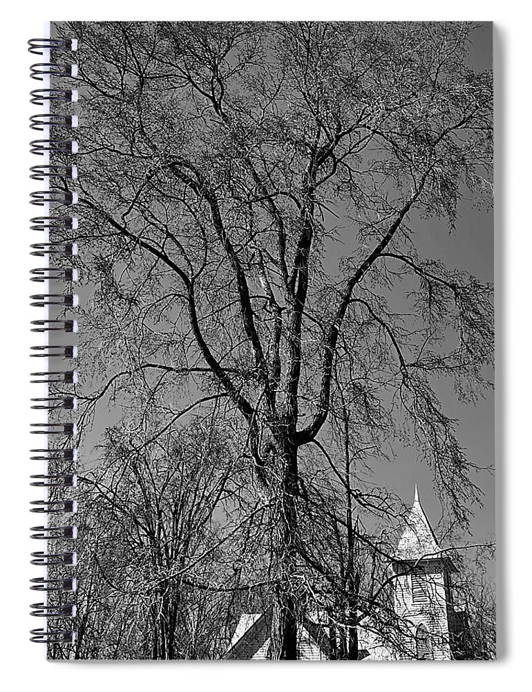 Rockford Spiral Notebook featuring the photograph Rockford by Faith BW by Lee Darnell