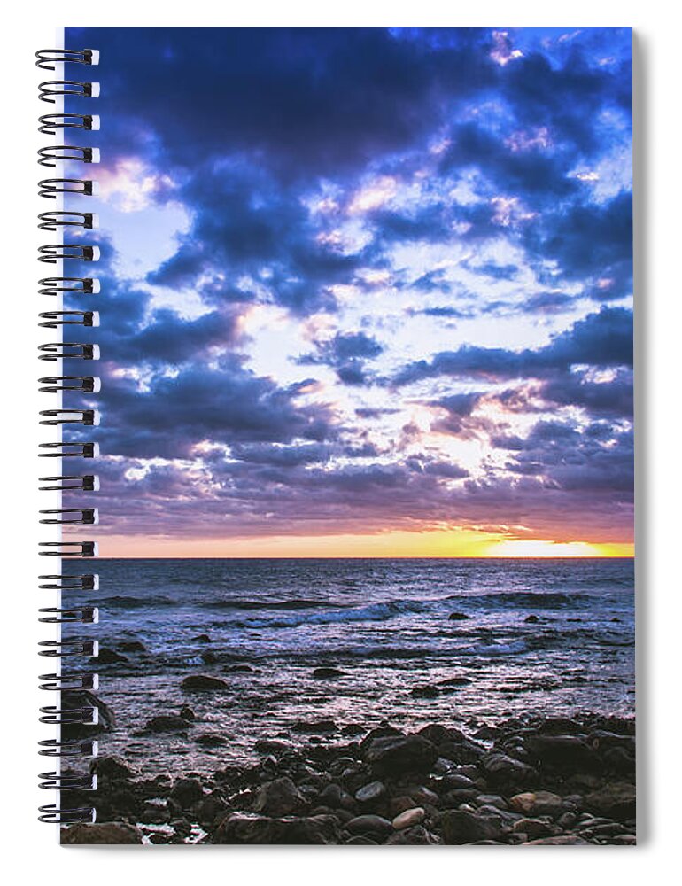 Maspalomas Spiral Notebook featuring the photograph Rocking Sunset by Josu Ozkaritz